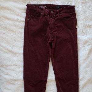Farrah skinny high rise - Plum velvet